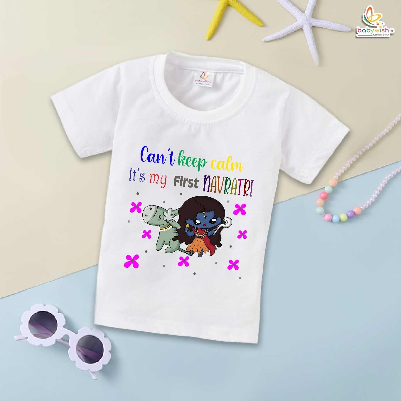 Babywish Baby Navratri T-shirt My First Dussehra First Navartri can't keep Calm