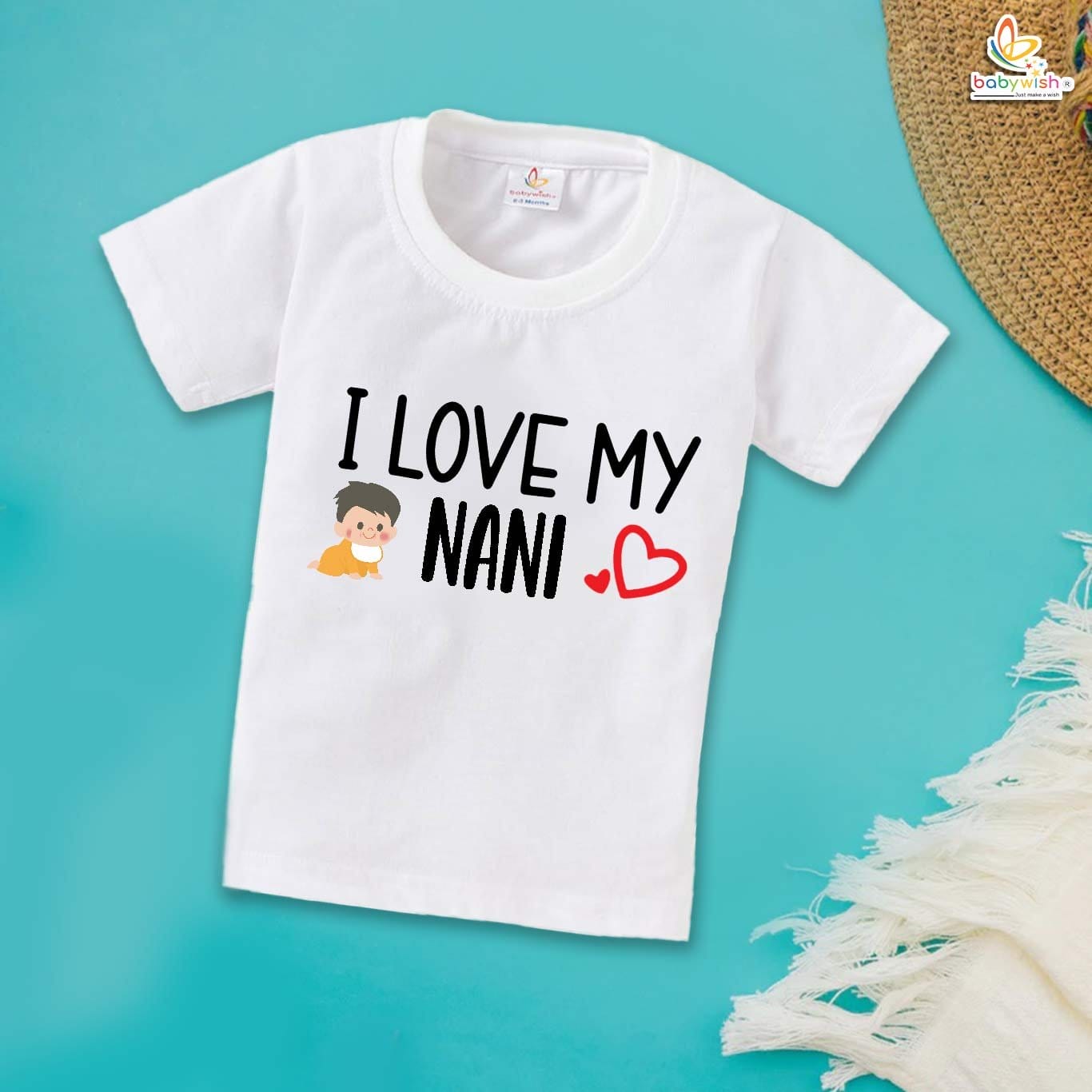 Babywish Naanu & Naani T-shirt My Naanu & Naani T-shirt I love my nani