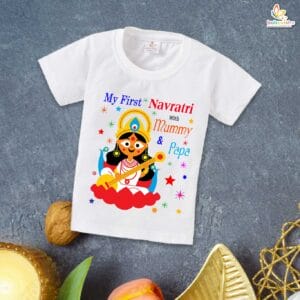 Babywish Baby Navratri T-shirt My First Dussehra My First Navratri with Mmmy & Papa