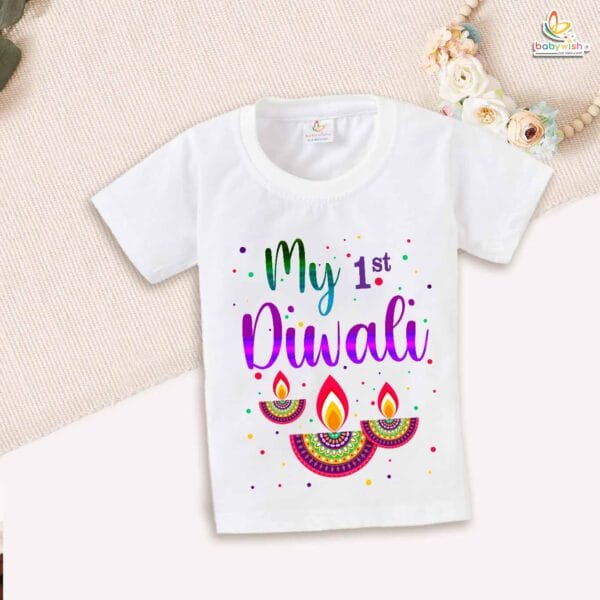 Babywish Baby Diwali T-shirt My First Diwali My 1st Diwali