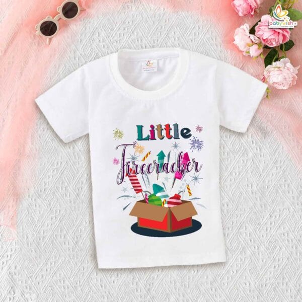 Babywish Baby Diwali T-shirt My First Diwali Little Firecracker