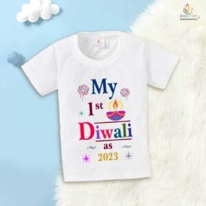 Babywish Baby Diwali T-shirt My First Diwali My 1st Diwali as 2023