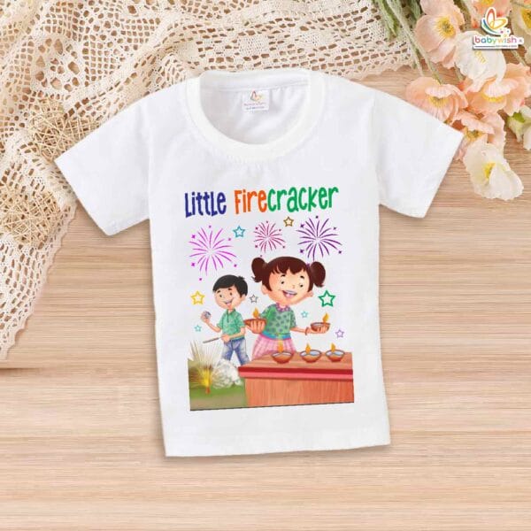 Babywish Baby Diwali T-shirt My First Diwali Little Firecracker