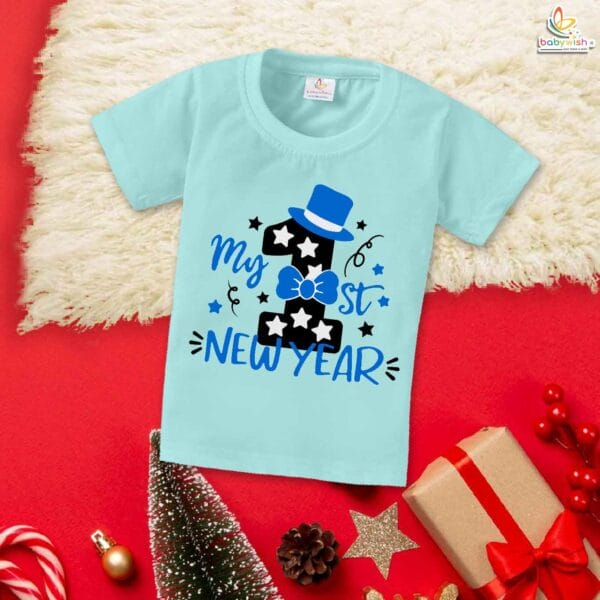 Babywish New Year T-shirt My First New Year T-shirt My First New Year in Purple Printed - Image 2