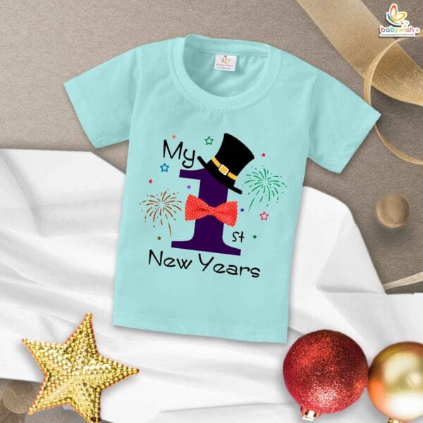 Babywish New Year T-shirt My First New Year T-shirt New Year Celebrations with Crackers - Image 2