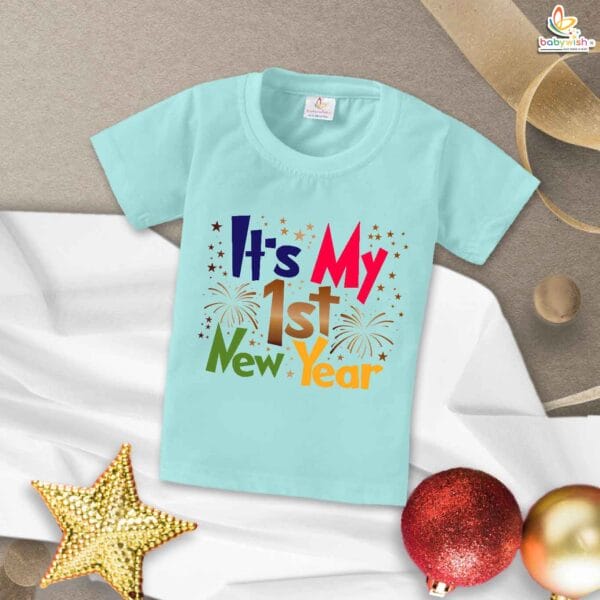 Babywish New Year T-shirt My First New Year T-shirt It's My First New Year Party - Image 2