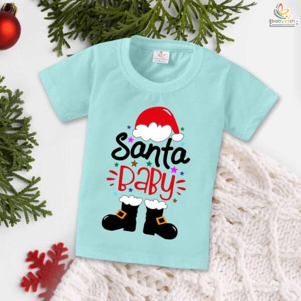Babywish Christmas T-shirt My First Christmas T-shirt Santa Baby - Image 2