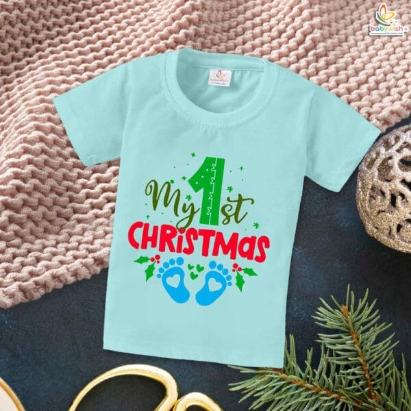 Babywish Christmas T-shirt My First Christmas T-shirt First Christmas Celebrations - Image 2
