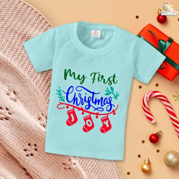 Babywish Christmas T-shirt My First Christmas T-shirt Christmas Joy - Image 2