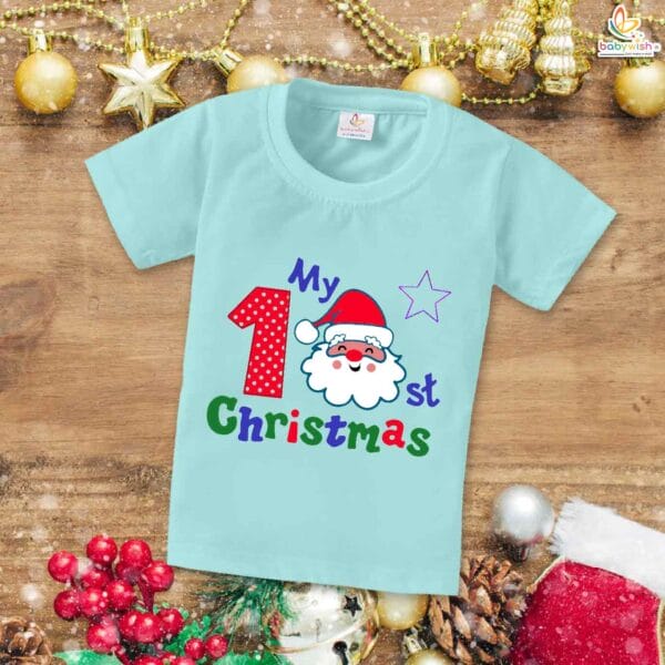 Babywish Christmas T-shirt My First Christmas T-shirt Santa Christmas Prints - Image 2