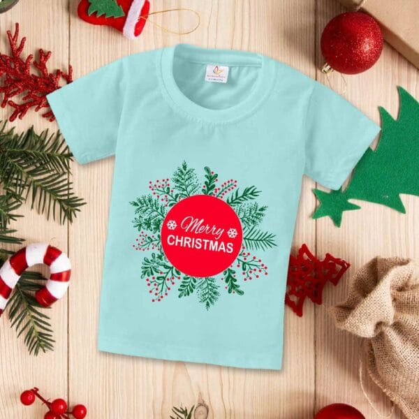 Babywish Christmas T-shirt My First Christmas T-shirt Merry Christmas Floral Print - Image 2