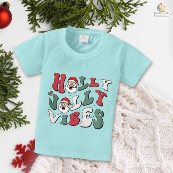 Babywish Christmas T-shirt My First Christmas T-shirt Holly Jolly Vibes - Image 2