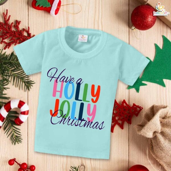 Babywish Christmas T-shirt My First Christmas T-shirt Have a Holly Jolly Christmas - Image 2