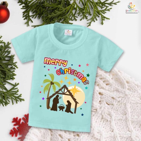 Babywish Christmas T-shirt My First Christmas T-shirt Merry Christmas Coconut Tree Print - Image 2