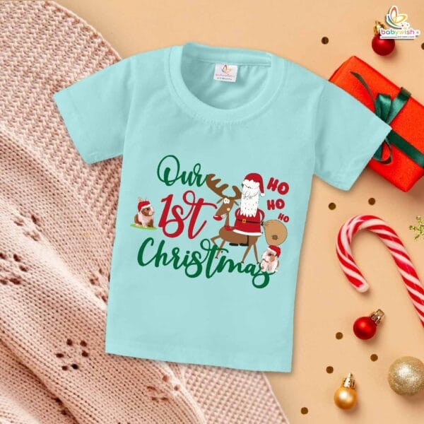 Babywish Christmas T-shirt My First Christmas T-shirt Our First Christmas of Festivals - Image 2