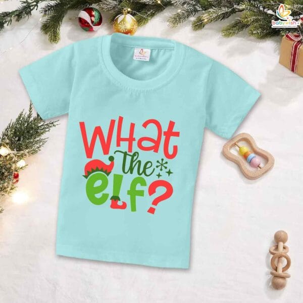 Babywish Christmas T-shirt My First Christmas T-shirt What the Elf - Image 2