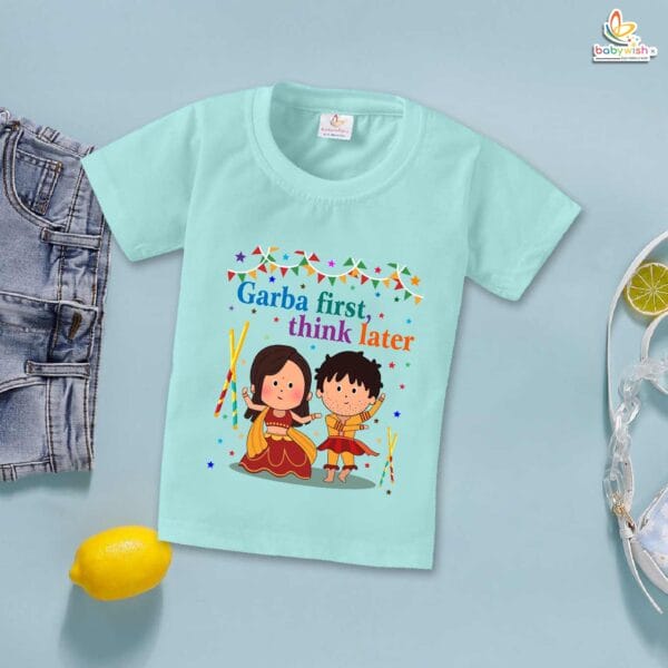 Babywish Baby Navratri T-shirt My First Dussehra Garba First Think Later - Image 2