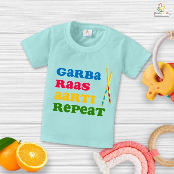 Babywish Baby Navratri T-shirt My First Dussehra Garba Raas Aarti Repeat - Image 2