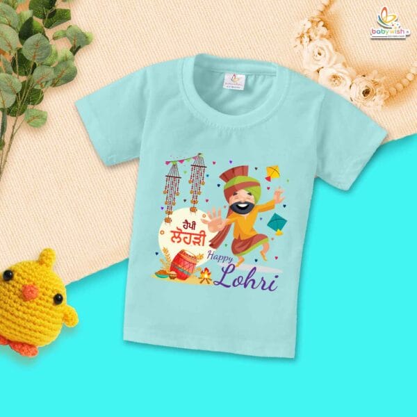 My First Lohri T-Shirt | Happy Lohri Punjabi Asees Baby Tee | Lohri Festival Outfit for Babies & Toddlers | Punjabi Celebration Clothes | Babywish - Image 2