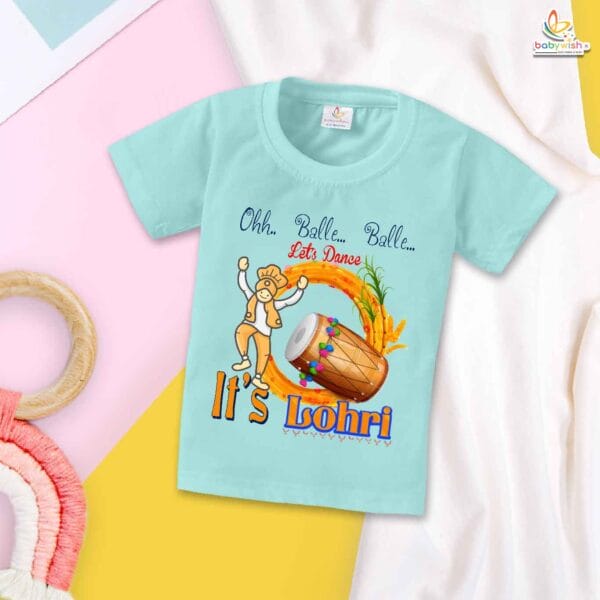 My First Lohri T-Shirt | Let's Dance on Lohri Baby Tee | Punjabi Festival Outfit for Babies & Toddlers | Lohri Celebration Clothes | Babywish - Image 2