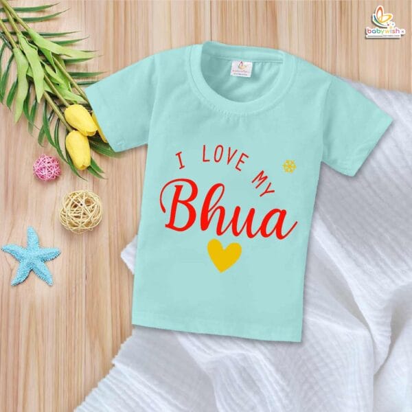 I Love My Bua T-Shirt – Cute Auntie Shirt for Women | Gift for Indian Bua, Matching Family Outfit, Aunt Love Tee, Babywish - Image 2