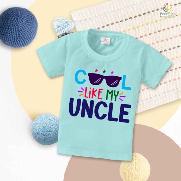 Cool Like My Uncle T-Shirt – Funny Chacha & Chachi Shirt for Men | Cool Uncle Gift, Indian Family Tee, Babywish - Image 2