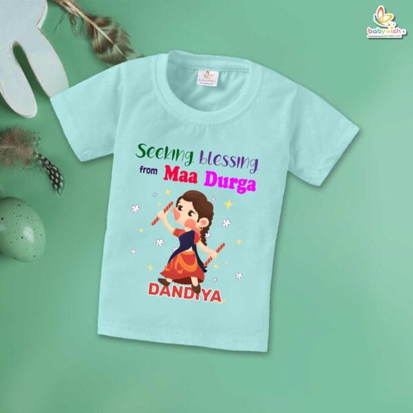 Babywish Baby Navratri T-shirt My First Dussehra Seeking Blessing from Maa Durga - Image 2