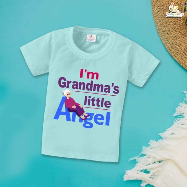 Grandma's Little Angel – My Grandmother T-shirt for Babies & Toddlers | Cute Grandmother Gift Tee | Babywish - Image 2