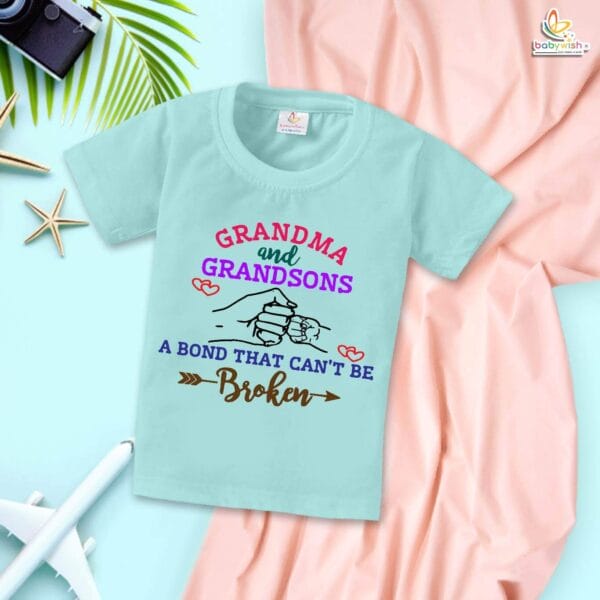 Grandma and Grandson – My Grandmother T-shirt for Babies & Toddlers | Cute Grandmother and Grandson Gift Tee | Babywish - Image 2