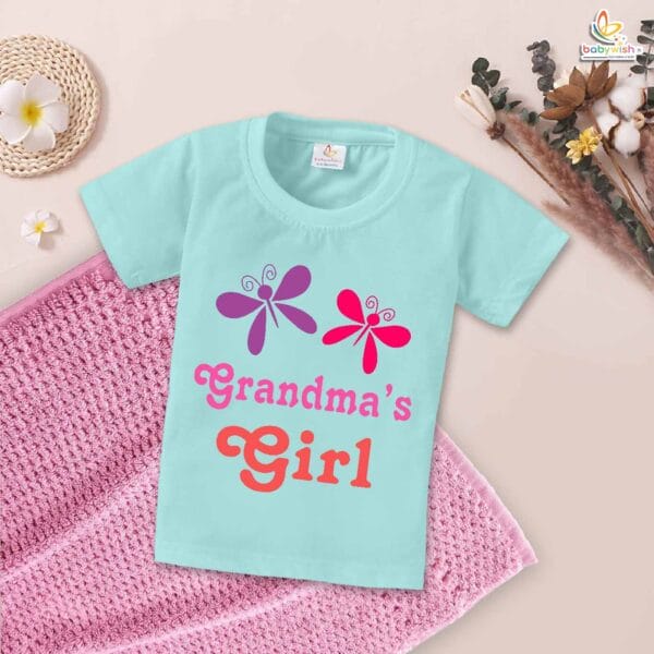 Grandma’s Girl – My Grandmother T-shirt for Babies & Toddlers | Cute Grandmother Gift Tee for Girls | Babywish - Image 2