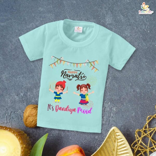 Babywish Baby Navratri T-shirt My First Dussehra It's Dandiya Mood - Image 2