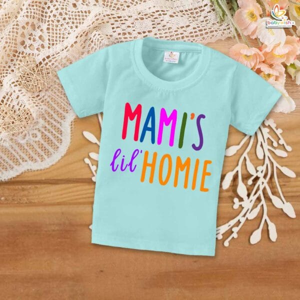 Mami’s Lil Homie – Cute & Funny Matching Mama & Maami T-Shirts for Babies, Toddlers & Family Photoshoots | Babywish - Image 2