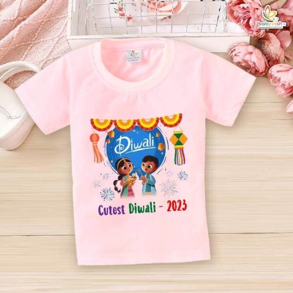 Babywish Baby Diwali T-shirt My First Diwali Cutest Diwali 2023 - Image 3