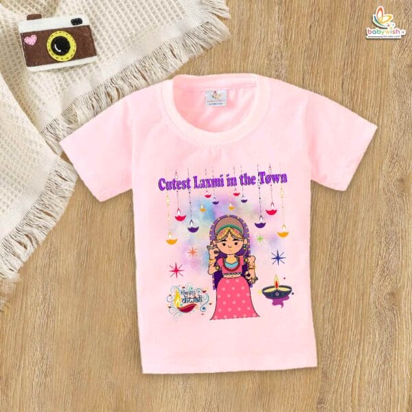 Babywish Baby Diwali T-shirt My First Diwali Cutest Laxmi in the Town - Image 3