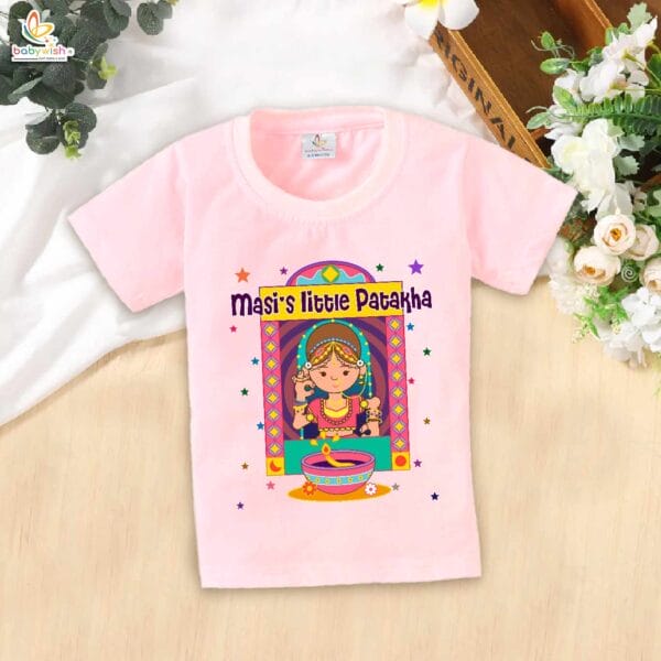 Babywish Baby Diwali T-shirt My First Diwali Masi's Little Patakha - Image 3
