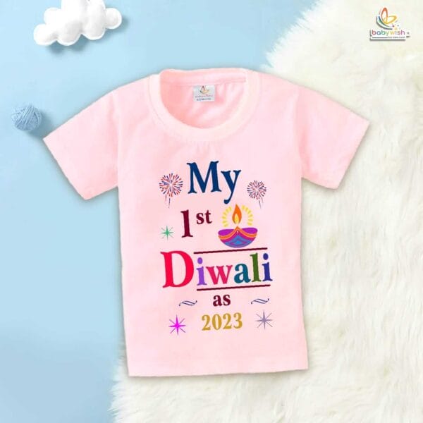 Babywish Baby Diwali T-shirt My First Diwali My 1st Diwali as 2023 - Image 3