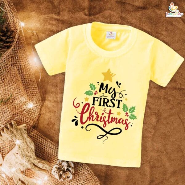 Babywish Christmas T-shirt My First Christmas T-shirt My First Christmas Festivals - Image 4