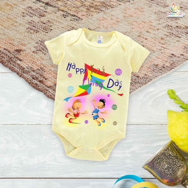 Happy Kite Flying Day – My First Makar Sankranti Baby Romper & Bodysuit for Newborns | Festive Baby Clothes for Sankranti | Babywish - Image 4