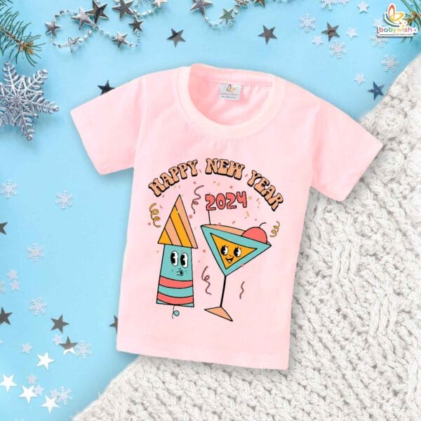 Babywish New Year T-shirt My First New Year T-shirt Happy New Year 2024 Rocket Printed - Image 3