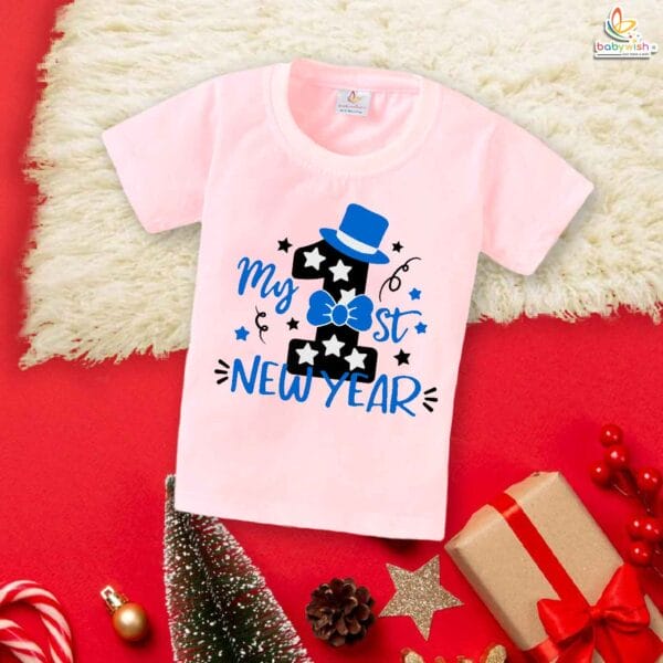 Babywish New Year T-shirt My First New Year T-shirt My First New Year in Purple Printed - Image 3