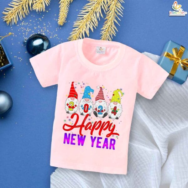 Babywish New Year T-shirt My First New Year T-shirt Santa Wishes Happy New Year 2024 Floral Print - Image 3