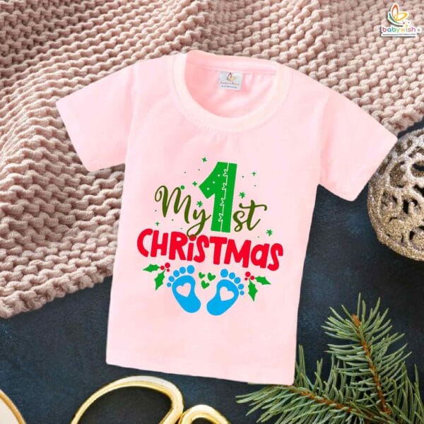 Babywish Christmas T-shirt My First Christmas T-shirt First Christmas Celebrations - Image 3