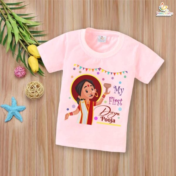 Babywish Baby Navratri T-shirt My First Dussehra My First Durga Pooja - Image 3
