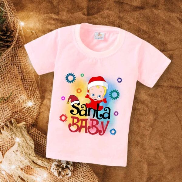 Babywish Christmas T-shirt My First Christmas T-shirt Santa Print Christmas - Image 3