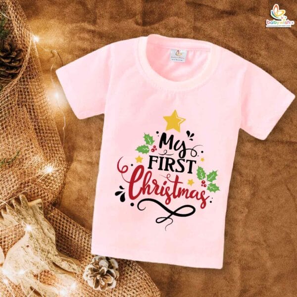 Babywish Christmas T-shirt My First Christmas T-shirt My First Christmas Festivals - Image 3