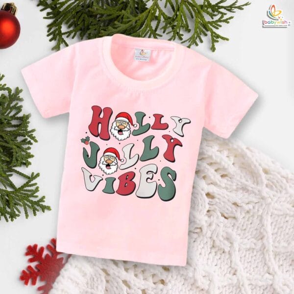 Babywish Christmas T-shirt My First Christmas T-shirt Holly Jolly Vibes - Image 3