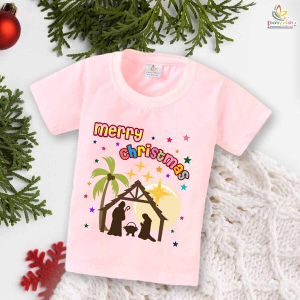 Babywish Christmas T-shirt My First Christmas T-shirt Merry Christmas Coconut Tree Print - Image 3