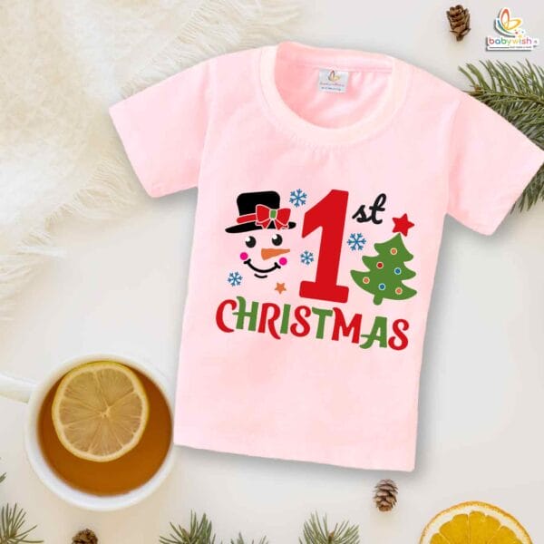 Babywish Christmas T-shirt My First Christmas T-shirt 1st X-mas-tree Christmas - Image 3