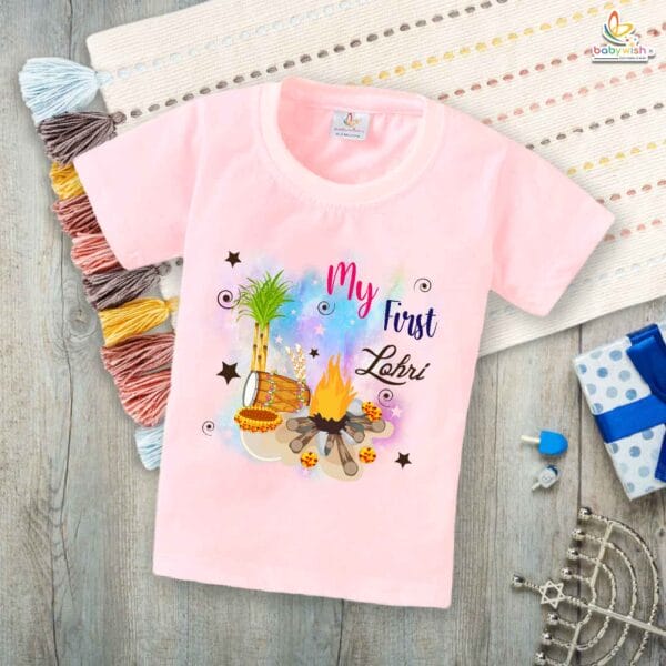 My First Lohri T-Shirt | Happy Lohri Baby Tee | Punjabi Festival Outfit for Babies & Toddlers | Lohri Celebration Clothes | Babywish - Image 3