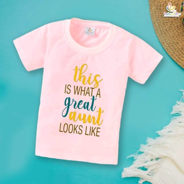 This Is What a Great Aunt Looks Like T-Shirt – Bua Shirt for Women | Auntie Gift Tee, Indian Bua Outfit, Family Matching Shirt, Babywish - Image 3